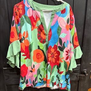 Colorful Floral Women's Blouse